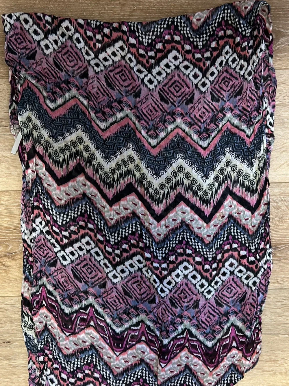 Charlotte Russe Pink, Black & White Patterned Infinity Scarf